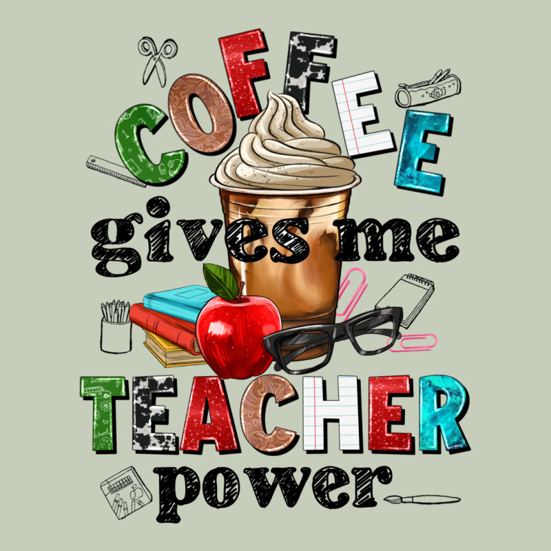Coffee Gives Me Teacher Power Long Sleeve Tee by NancyCooperArtShop | Teevron