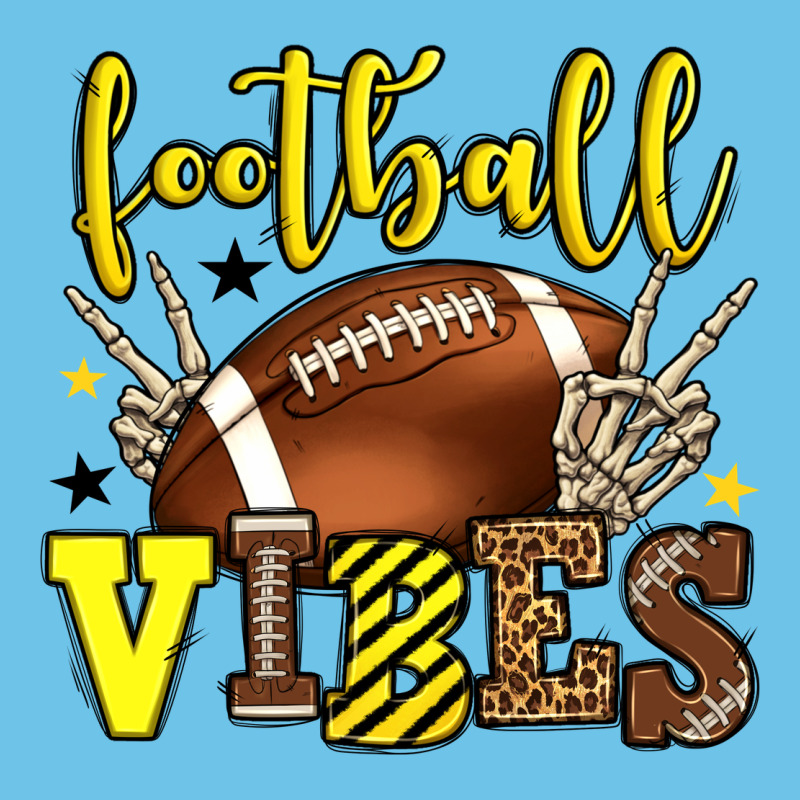 Football Vibes Yellow And Black Team Color Premium Sweatshirt by HowdyJamesFarm | Teevron