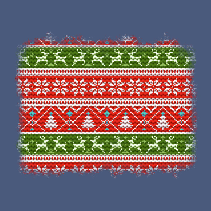 Knitted Christmas Reindeer Pine Tree Background Vintage Hoodie by Jasminsmagicworld | Teevron