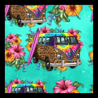 Floral Hippie Truck Seamless Pattern Ladies Tee | Teevron