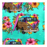 floral hippie truck seamless pattern | Teevron