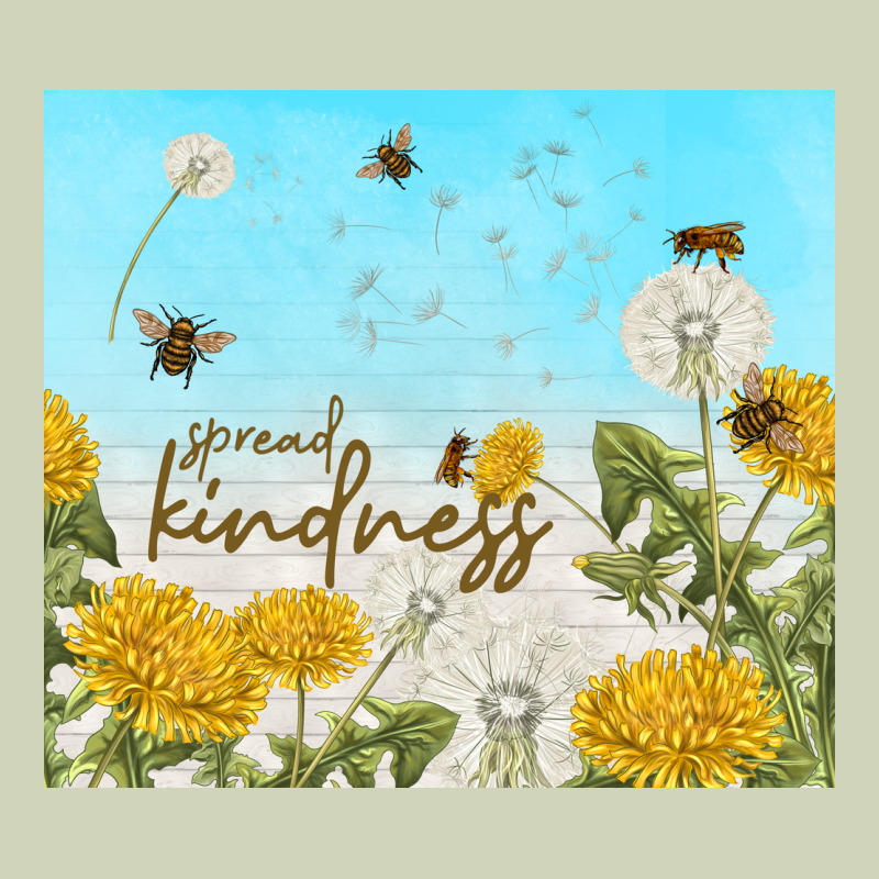 Spread Kindness With Dandelions Heavyweight Hoodie by TumblerDesignByShophia | Teevron
