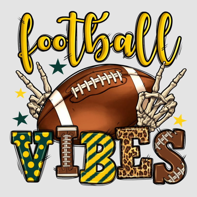 Football Vibes Yellow And Green Team Color Premium Sweatshirt by HowdyJamesFarm | Teevron