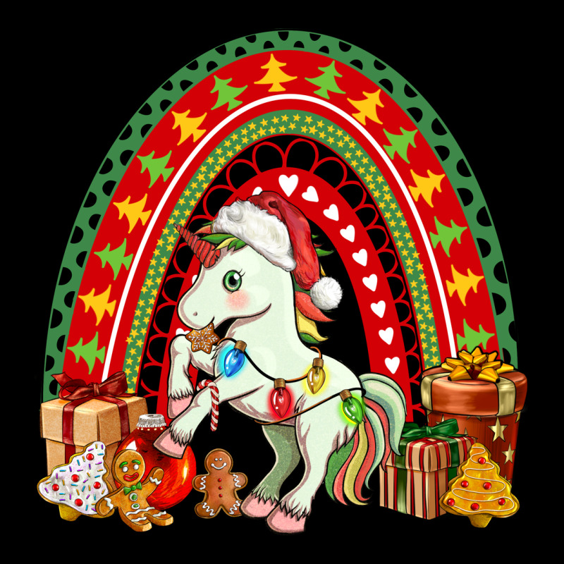 Christmas Unicorn Rainbow Ladies Tee by FaDigitalArtStudio | Teevron