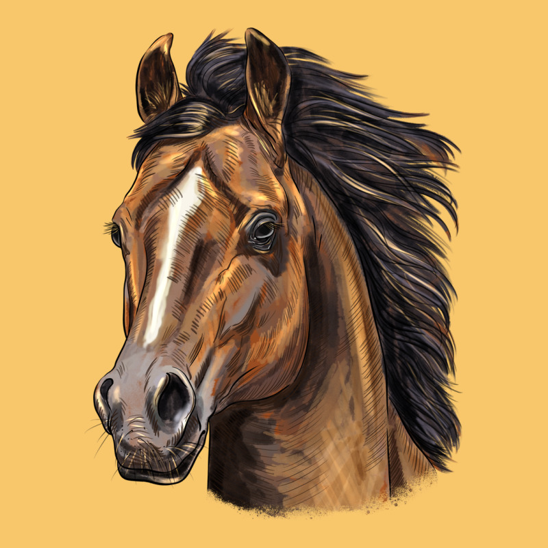 Quarter Horse Portrait Vintage Hoodie by LillyAllenDesigns | Teevron
