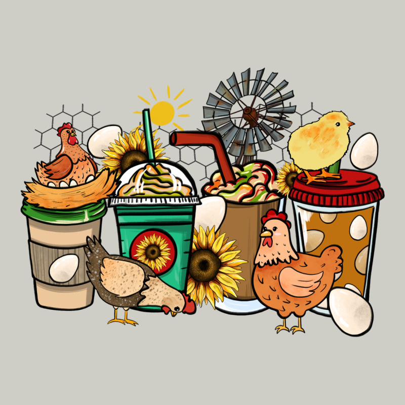 Chicken Coffee Cups Heavyweight Hoodie by HowdyJamesFarm | Teevron