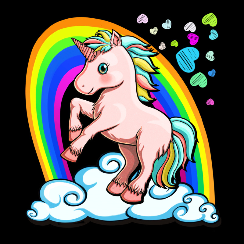 Cute Unicorn With Rainbow Ladies Tee by FaDigitalArtStudio | Teevron