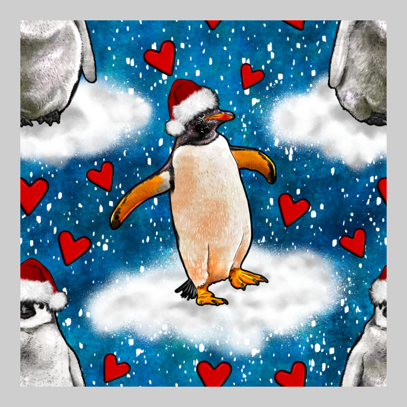 Christmas Penguin And Heart Seamless Pattern Premium Tee by BundleAndBundleShop | Teevron