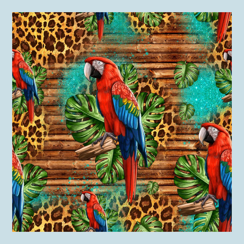 Macaw Parrot Seamless Pattern Ladies Tee by HRA Design Shop | Teevron