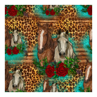 horses with roses seamless pattern | Teevron