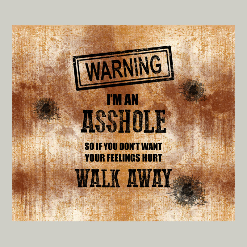 Warning I'm An Asshole With Rusty Background Heavyweight Hoodie by TumblerDesignByShophia | Teevron