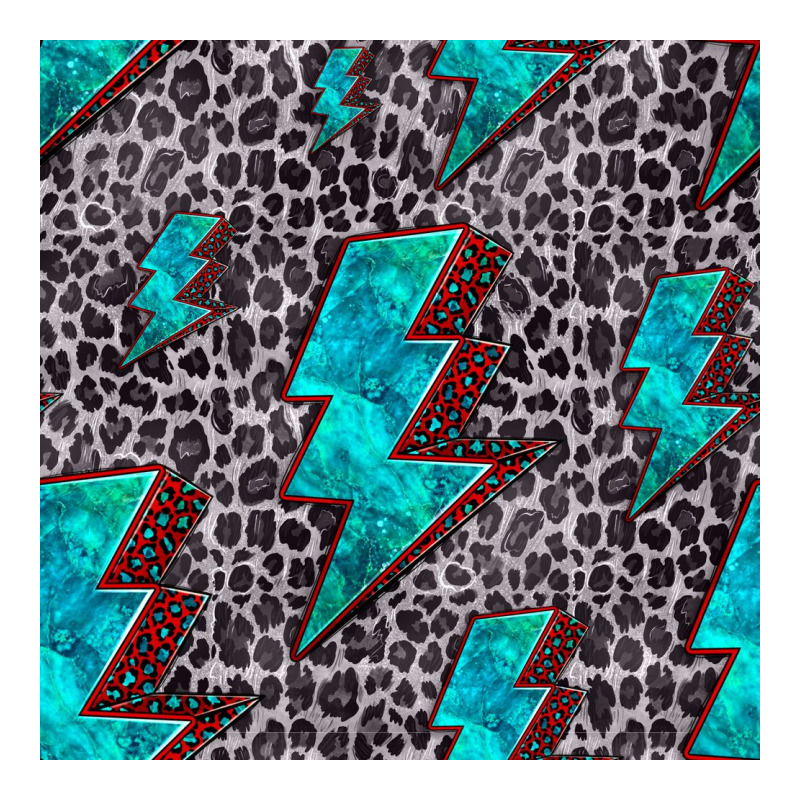 Turquoise Lightning Bolt Seamless Pattern Ladies Tee by HRA Design Shop | Teevron