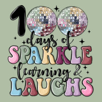 100 Days Of Sparkle Learning And Laugh Faux Sequin Urban Heavy Tee | Teevron