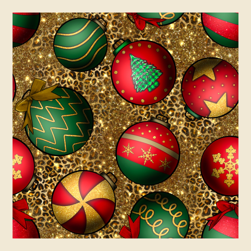 Christmas Ornaments And Leopard Seamless Pattern Premium Tee by BundleAndBundleShop | Teevron