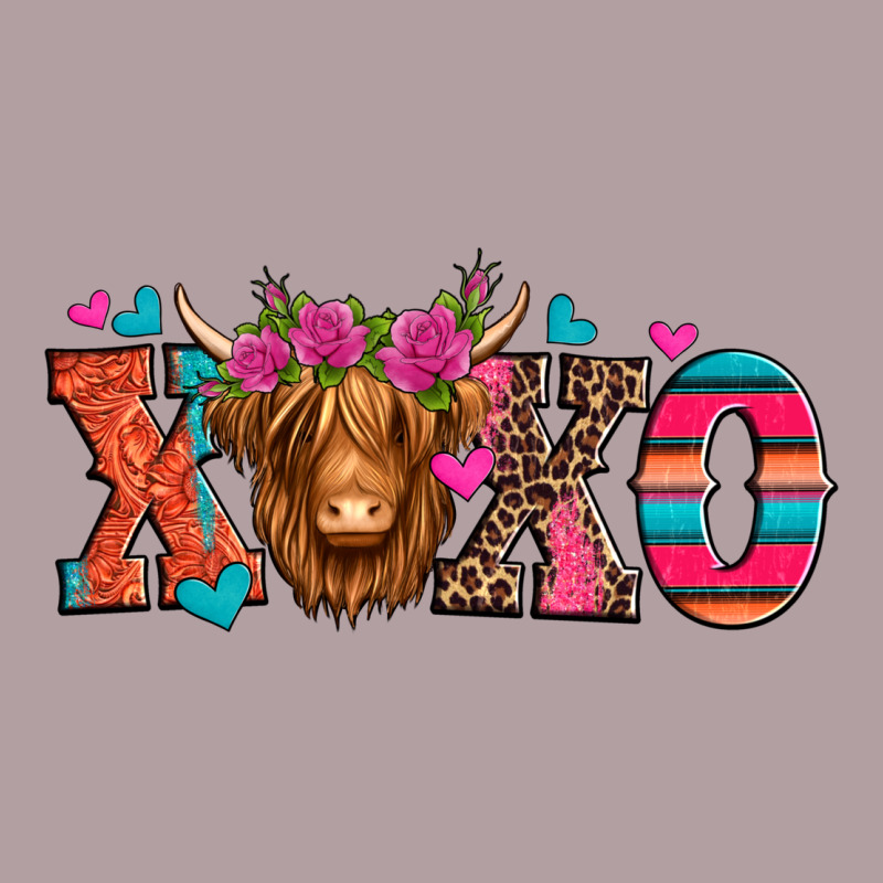 Xoxo Valentine's Day Highland Cow Vintage Hoodie by Jasminsmagicworld | Teevron