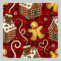 Christmas Gingerbread Cookie House Seamless Pattern Premium Tee | Teevron
