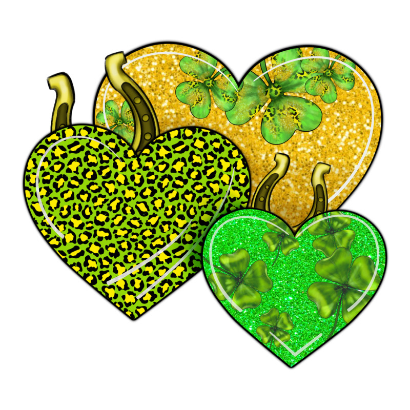 St Patricks Day Hearts Premium Tee by AdoDesignShop | Teevron