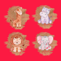 Safari Baby Animal Clipart Zipper Hoodie | Teevron