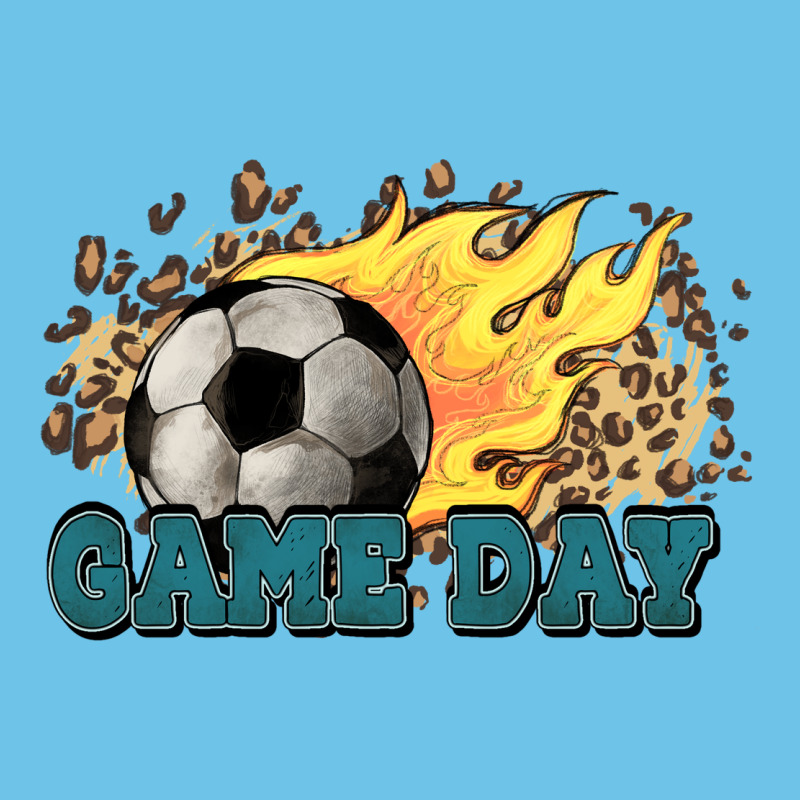 Game Day Soccer Leopard Flames Fireball Premium Sweatshirt by HowdyJamesFarm | Teevron