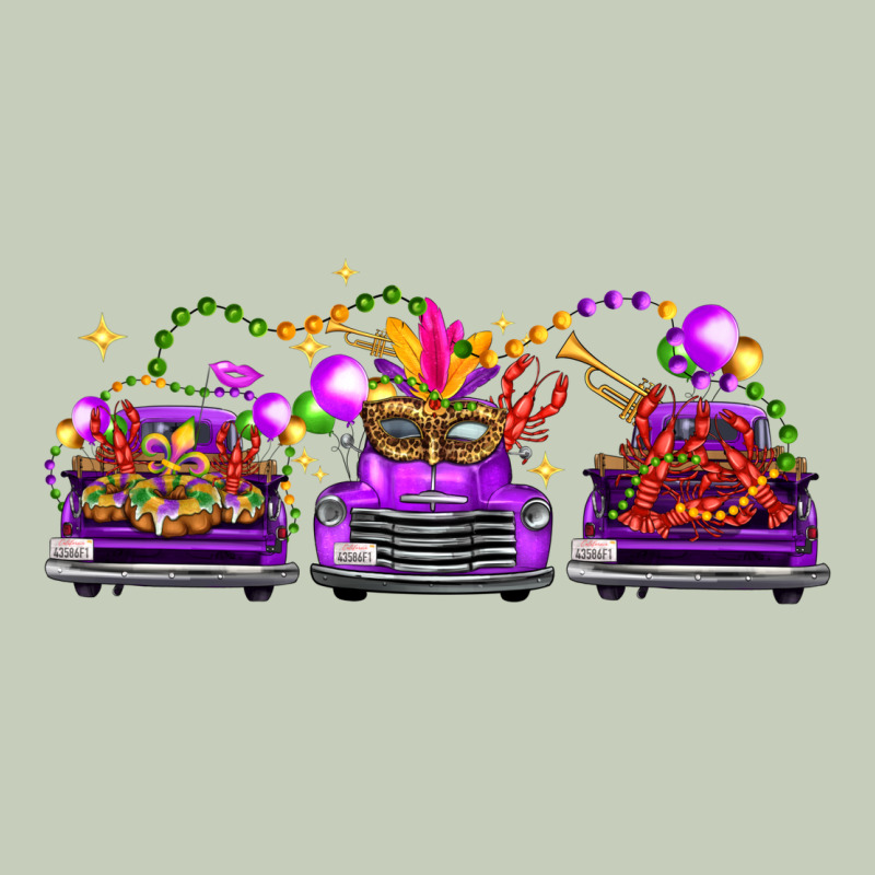 Mardi Gras Farm Trucks Ladies Tee by FaDigitalArtStudio | Teevron