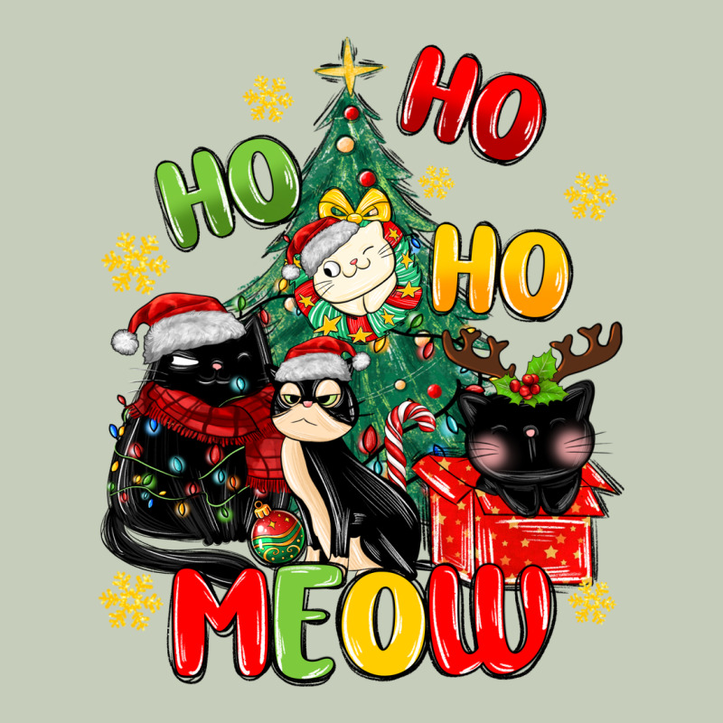 Ho Ho Ho Meow Long Sleeve Tee by MaliasSmallBusiness | Teevron