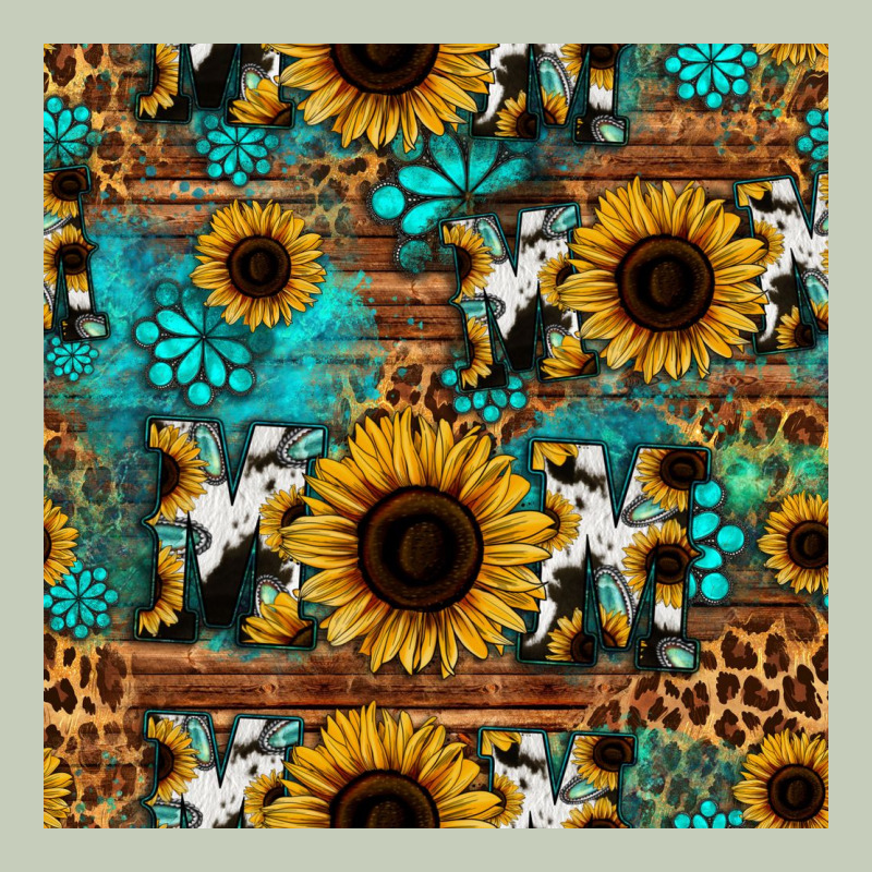 Sunflower Cowhide Mom Seamless Pattern Ladies Tee by HRA Design Shop | Teevron