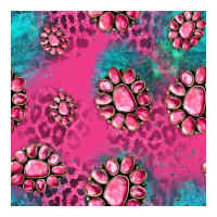 Pink Turquoise Gemstoes Seamless Pattern Ladies Tee | Teevron