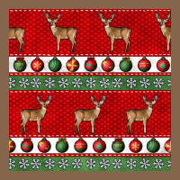 Christmas Deer And Ornaments Seamless Pattern Premium Tee | Teevron