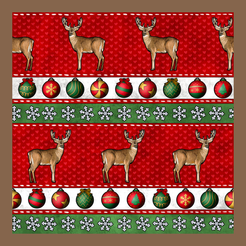 Christmas Deer And Ornaments Seamless Pattern Premium Tee by BundleAndBundleShop | Teevron