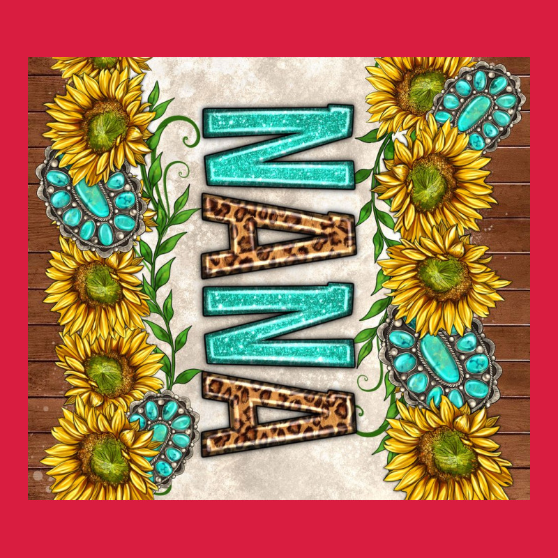 Nana Sunflowers And Turquoise Gemstones Premium Hoodie by TumblerDesignByShophia | Teevron