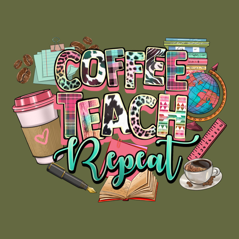 Coffee Teach Repeat Teacher Long Sleeve Tee by NancyCooperArtShop | Teevron