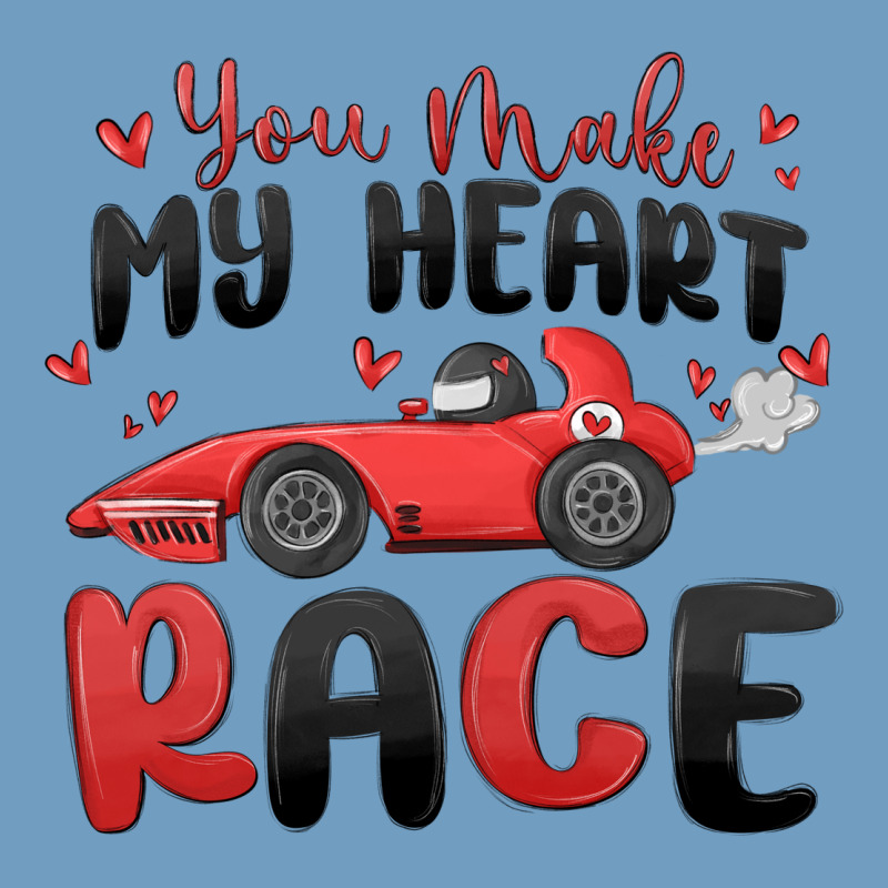 You Make My Heart Race Valentine's Day Urban Heavy Tee by MaliasSmallBusiness | Teevron