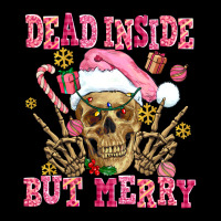 Dead Inside But Merry  Pink Christmas Skeleton Premium Tee | Teevron