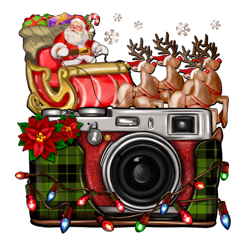 Christmas Santa Vintage Camera Ladies Tee by FaDigitalArtStudio | Teevron