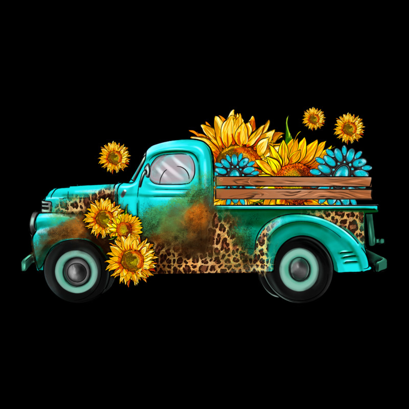 Farm Truck With Sunflower Ladies Tee by HRA Design Shop | Teevron