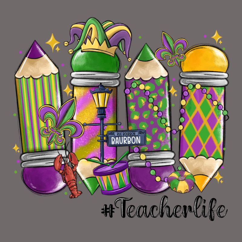 Mardi Gras Teacher Life Urban Heavy Tee by MaliasSmallBusiness | Teevron