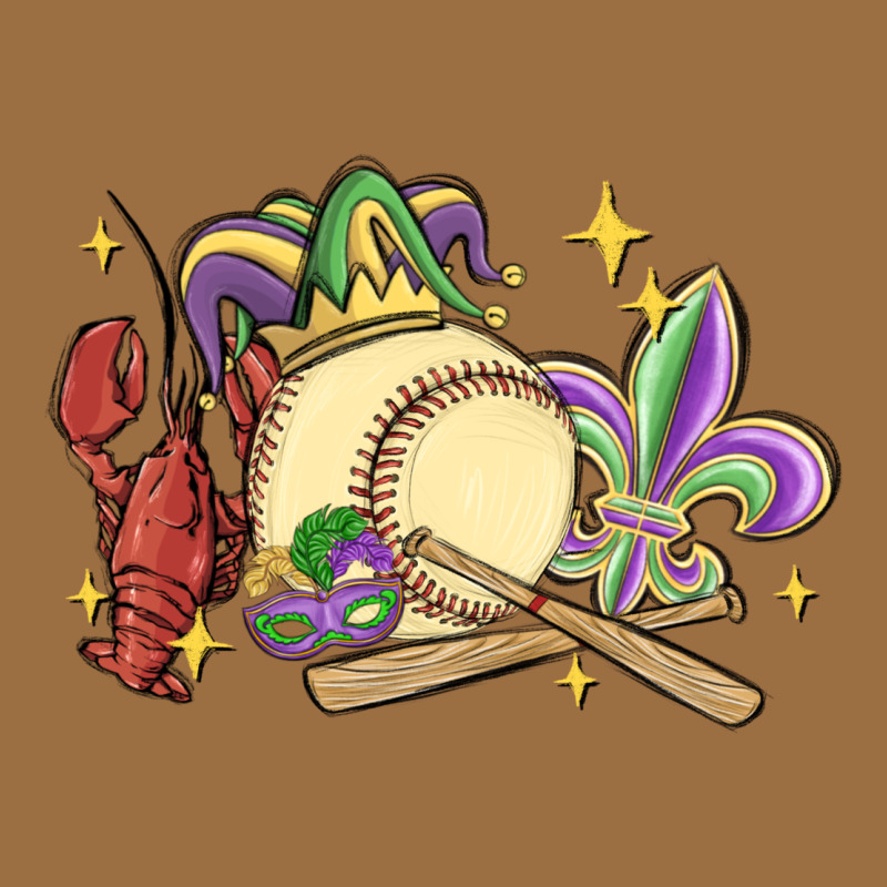 Mardi Gras Baseball Vintage Tee by MaliasSmallBusiness | Teevron