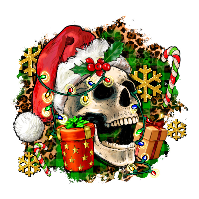 Christmas Skull And Gift Premium Tee by AdoDesignShop | Teevron