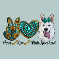 Peace Love White Sepherd Heavy Core Tee | Teevron