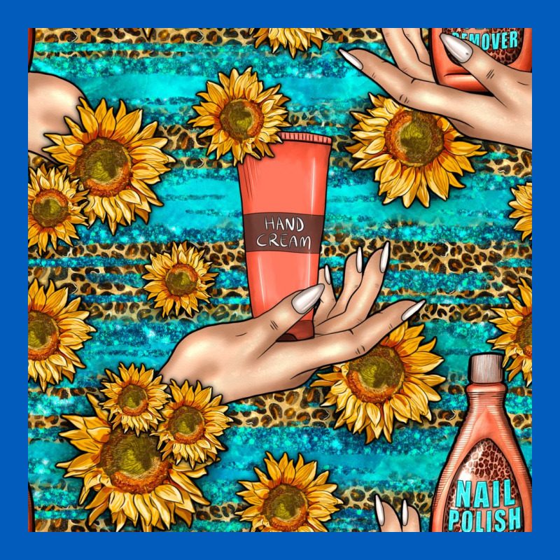 Hand Cream Nail Polish Remover And Sunflowers With Leopard And Glitter Urban Hoodie by BundleAndBundleShop | Teevron