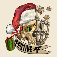 Festive Af Christmas Skull Ladies Tee | Teevron