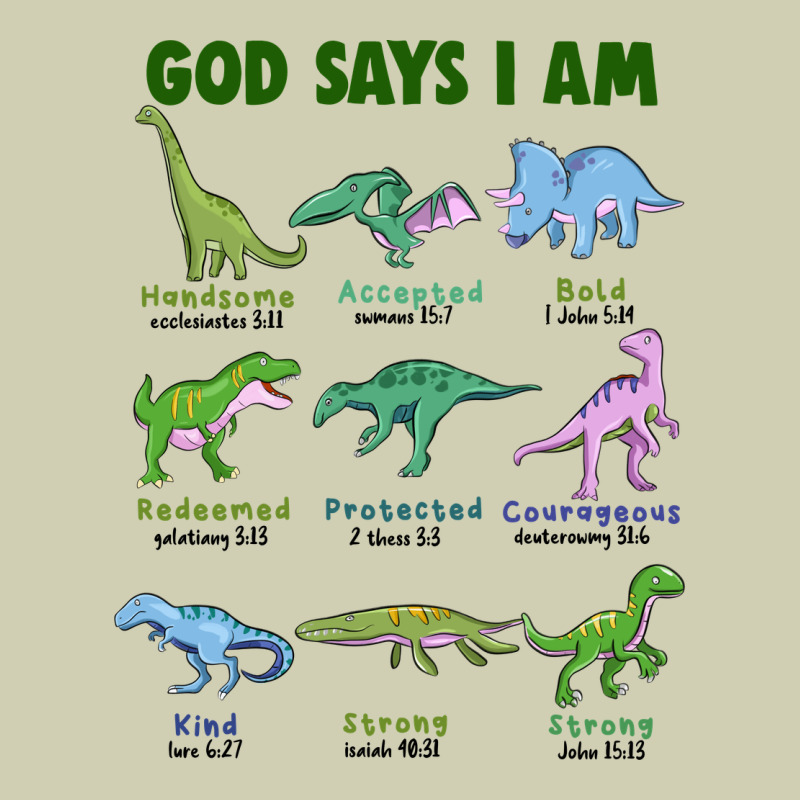 God Says I Am Dinosaurs Heavy Core Tee by JahusDesignShop | Teevron