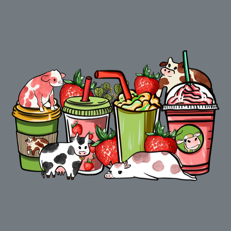 Cow And Strawberry Coffee Cups Heavyweight Sweatshirt by NancyCooperArtShop | Teevron