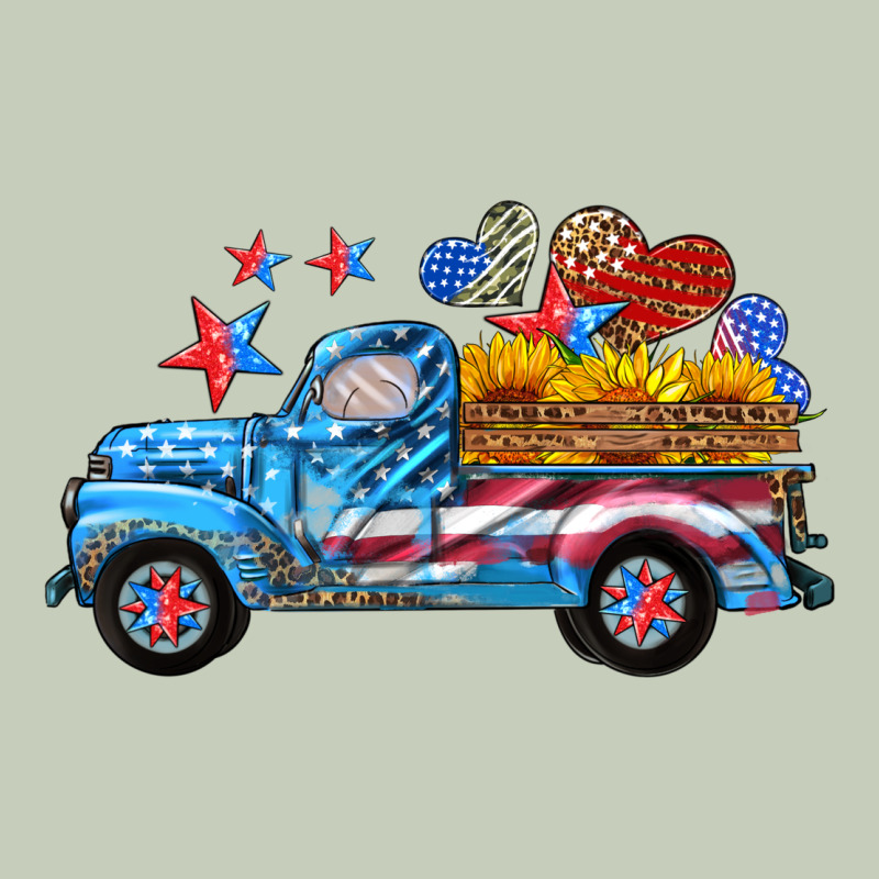American Truck And Flag With Stars Ladies Tee by HRA Design Shop | Teevron