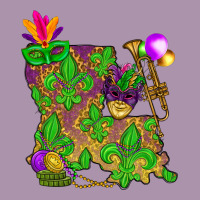 Louisiana Map Mardi Gras Heavyweight Hoodie | Teevron