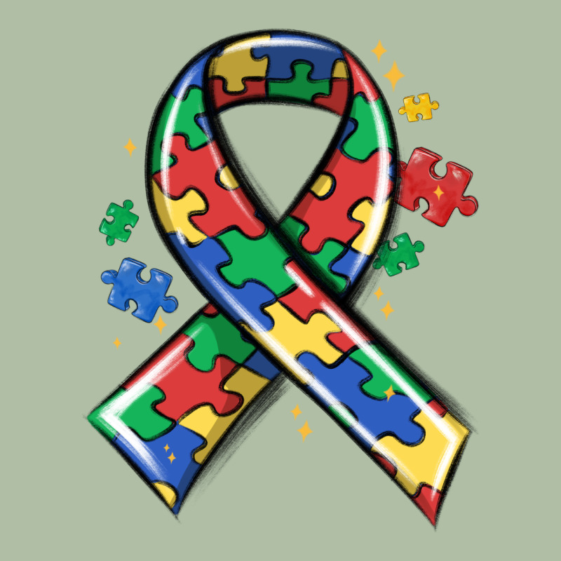 Autism Puzzle Ribbon Urban Heavy Tee by MaliasSmallBusiness | Teevron