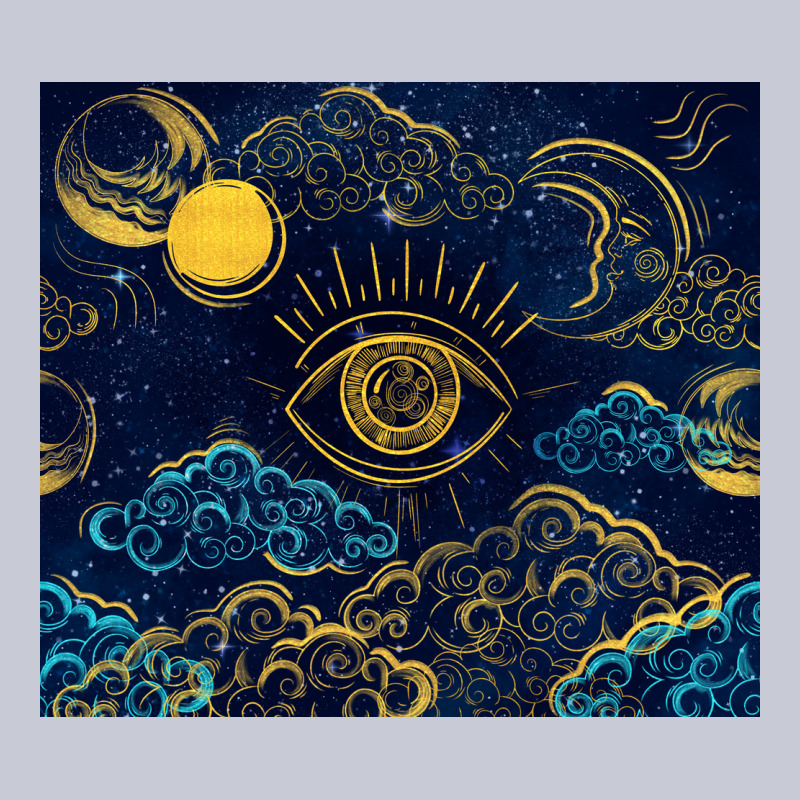 Evil Eye Moon Heavyweight Hoodie by TumblerDesignByShophia | Teevron