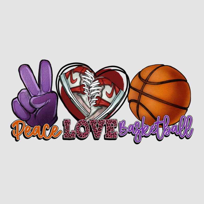 Peace Love Basketball Premium Sweatshirt by HowdyJamesFarm | Teevron