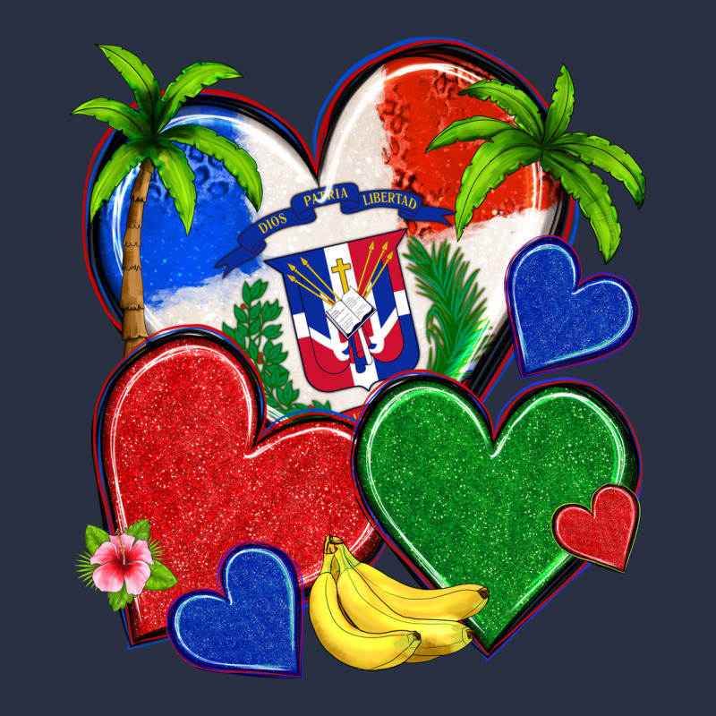 Dominican Repuclic Hearts Heavyweight Sweatshirt by NancyCooperArtShop | Teevron