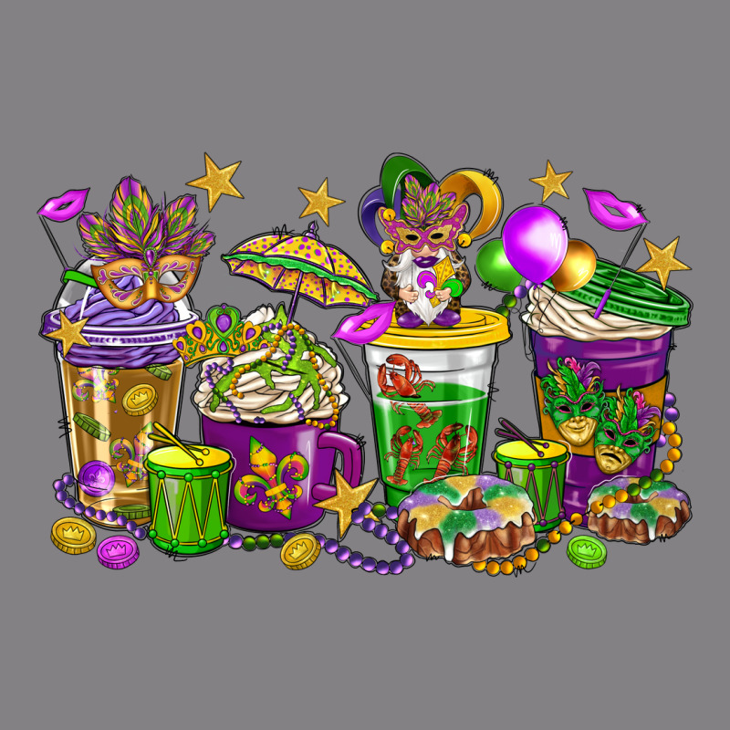 Mardi Gras Coffee Cups Heavyweight Hoodie by HowdyJamesFarm | Teevron
